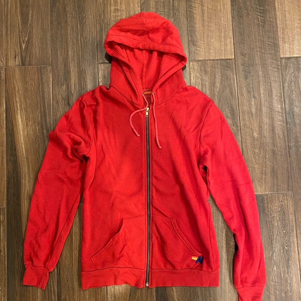 Aviator Nation zip up. Yellow lightning bolt.